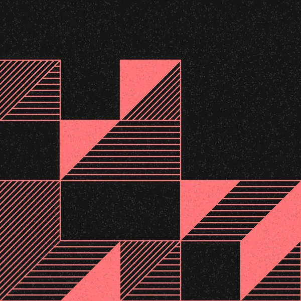 Edward Zajec 'in 1971' deki Il Cubo 'sunun uygulanması. Esasen 8 taştan oluşan bir Truchet fayans seti ve yerleştirme sanatı illüstrasyonu için kurallar