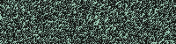 Edward Zajec 'in 1971' deki Il Cubo 'sunun uygulanması. Esasen 8 taştan oluşan bir Truchet fayans seti ve yerleştirme sanatı illüstrasyonu için kurallar