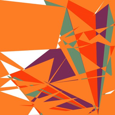 Geometrik soyutlama üretken sanat arkaplan çizimi