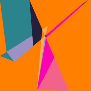 Geometrik soyutlama üretken sanat arkaplan çizimi