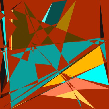 Geometrik soyutlama üretken sanat arkaplan çizimi