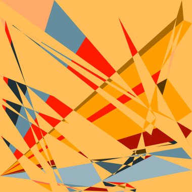 Geometrik soyutlama üretken sanat arkaplan çizimi