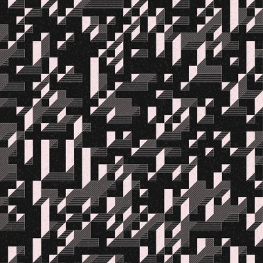 Edward Zajec 'in 1971' deki Il Cubo 'sunun uygulanması. Esasen 8 taştan oluşan bir Truchet fayans seti ve yerleştirme sanatı illüstrasyonu için kurallar