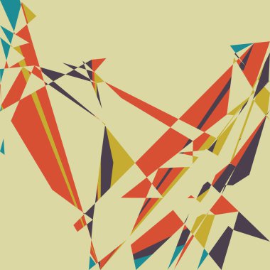 Geometrik soyutlama üretken sanat arkaplan çizimi