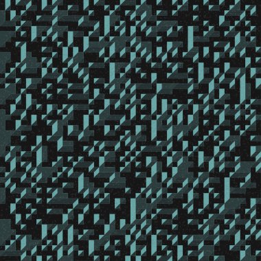 Edward Zajec 'in 1971' deki Il Cubo 'sunun uygulanması. Esasen 8 taştan oluşan bir Truchet fayans seti ve yerleştirme sanatı illüstrasyonu için kurallar