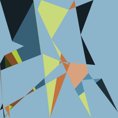 Geometrik soyutlama üretken sanat arkaplan çizimi