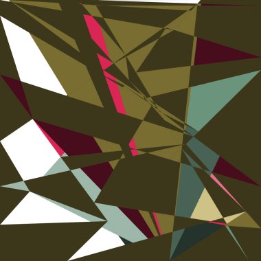 Geometrik soyutlama üretken sanat arkaplan çizimi