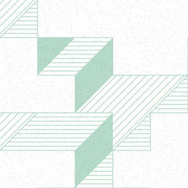 Edward Zajec 'in 1971' deki Il Cubo 'sunun uygulanması. Esasen 8 taştan oluşan bir Truchet fayans seti ve yerleştirme sanatı illüstrasyonu için kurallar