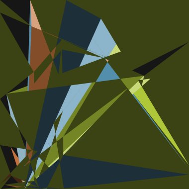 Geometrik soyutlama üretken sanat arkaplan çizimi