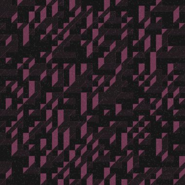 Edward Zajec 'in 1971' deki Il Cubo 'sunun uygulanması. Esasen 8 taştan oluşan bir Truchet fayans seti ve yerleştirme sanatı illüstrasyonu için kurallar