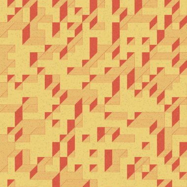 Edward Zajec 'in 1971' deki Il Cubo 'sunun uygulanması. Esasen 8 taştan oluşan bir Truchet fayans seti ve yerleştirme sanatı illüstrasyonu için kurallar