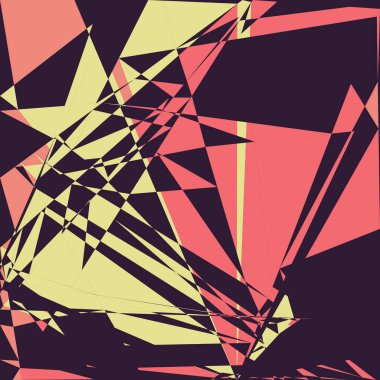 Geometrik soyutlama üretken sanat arkaplan çizimi