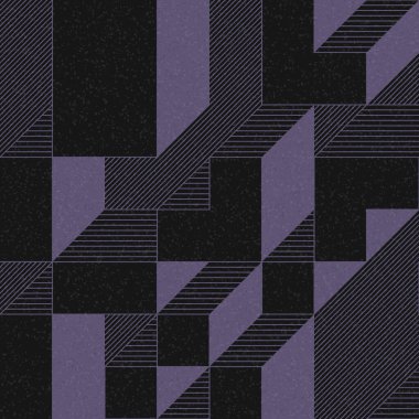 Edward Zajec 'in 1971' deki Il Cubo 'sunun uygulanması. Esasen 8 taştan oluşan bir Truchet fayans seti ve yerleştirme sanatı illüstrasyonu için kurallar