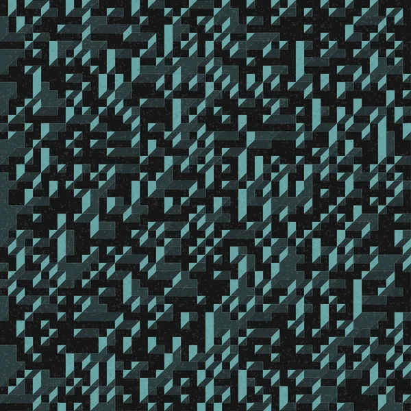 Edward Zajec 'in 1971' deki Il Cubo 'sunun uygulanması. Esasen 8 taştan oluşan bir Truchet fayans seti ve yerleştirme sanatı illüstrasyonu için kurallar