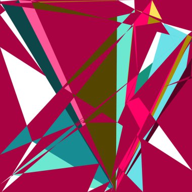 Geometrik soyutlama üretken sanat arkaplan çizimi