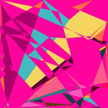 Geometrik soyutlama üretken sanat arkaplan çizimi