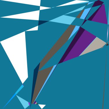 Geometrik soyutlama üretken sanat arkaplan çizimi