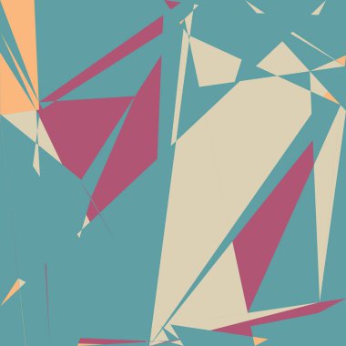 Geometrik soyutlama üretken sanat arkaplan çizimi