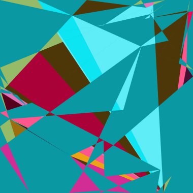 Geometrik soyutlama üretken sanat arkaplan çizimi