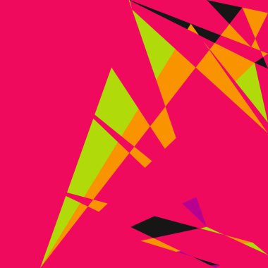 Geometrik soyutlama üretken sanat arkaplan çizimi