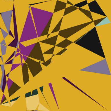 Geometrik soyutlama üretken sanat arkaplan çizimi