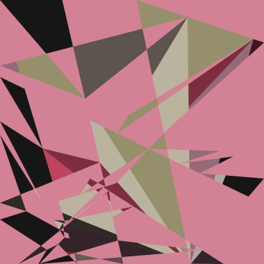 Geometrik soyutlama üretken sanat arkaplan çizimi