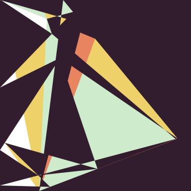 Geometrik soyutlama üretken sanat arkaplan çizimi