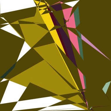 Geometrik soyutlama üretken sanat arkaplan çizimi