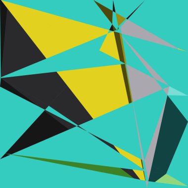 Geometrik soyutlama üretken sanat arkaplan çizimi