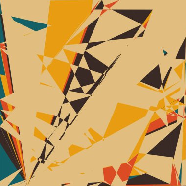 Geometrik soyutlama üretken sanat arkaplan çizimi