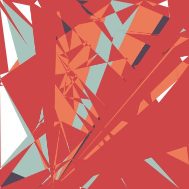 Geometrik soyutlama üretken sanat arkaplan çizimi