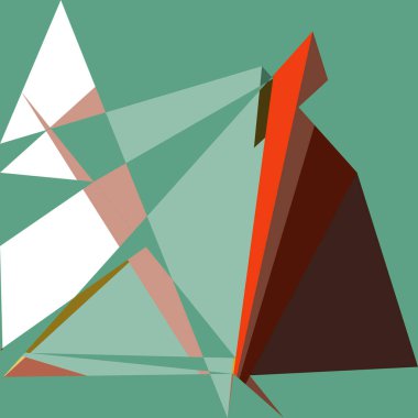 Geometrik soyutlama üretken sanat arkaplan çizimi