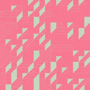 Edward Zajec 'in 1971' deki Il Cubo 'sunun uygulanması. Esasen 8 taştan oluşan bir Truchet fayans seti ve yerleştirme sanatı illüstrasyonu için kurallar