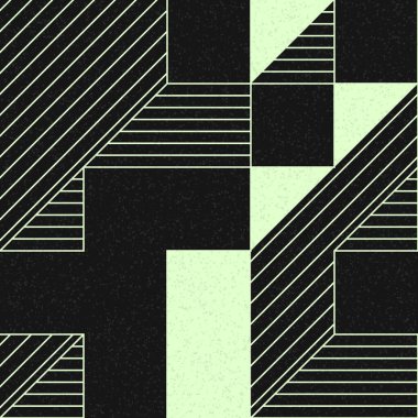 Edward Zajec 'in 1971' deki Il Cubo 'sunun uygulanması. Esasen 8 taştan oluşan bir Truchet fayans seti ve yerleştirme sanatı illüstrasyonu için kurallar