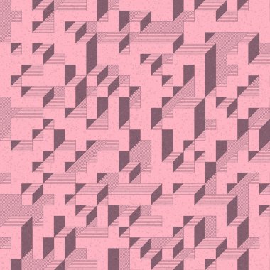 Edward Zajec 'in 1971' deki Il Cubo 'sunun uygulanması. Esasen 8 taştan oluşan bir Truchet fayans seti ve yerleştirme sanatı illüstrasyonu için kurallar