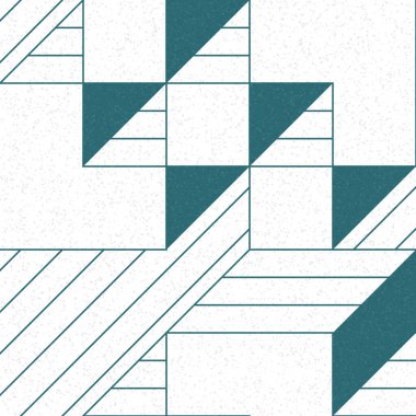 Edward Zajec 'in 1971' deki Il Cubo 'sunun uygulanması. Esasen 8 taştan oluşan bir Truchet fayans seti ve yerleştirme sanatı illüstrasyonu için kurallar