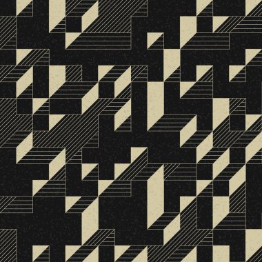 Edward Zajec 'in 1971' deki Il Cubo 'sunun uygulanması. Esasen 8 taştan oluşan bir Truchet fayans seti ve yerleştirme sanatı illüstrasyonu için kurallar