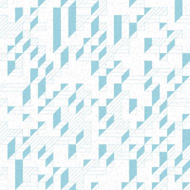 Edward Zajec 'in 1971' deki Il Cubo 'sunun uygulanması. Esasen 8 taştan oluşan bir Truchet fayans seti ve yerleştirme sanatı illüstrasyonu için kurallar