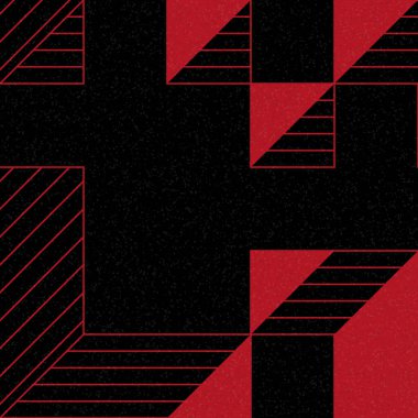 Edward Zajec 'in 1971' deki Il Cubo 'sunun uygulanması. Esasen 8 taştan oluşan bir Truchet fayans seti ve yerleştirme sanatı illüstrasyonu için kurallar