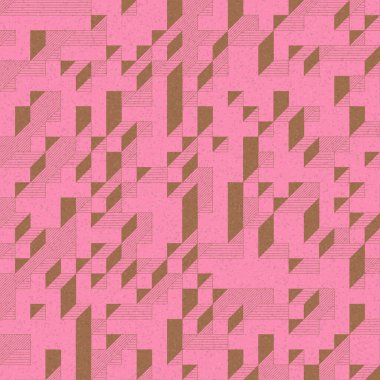 Edward Zajec 'in 1971' deki Il Cubo 'sunun uygulanması. Esasen 8 taştan oluşan bir Truchet fayans seti ve yerleştirme sanatı illüstrasyonu için kurallar