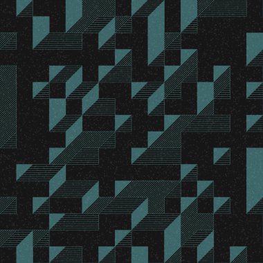 Edward Zajec 'in 1971' deki Il Cubo 'sunun uygulanması. Esasen 8 taştan oluşan bir Truchet fayans seti ve yerleştirme sanatı illüstrasyonu için kurallar