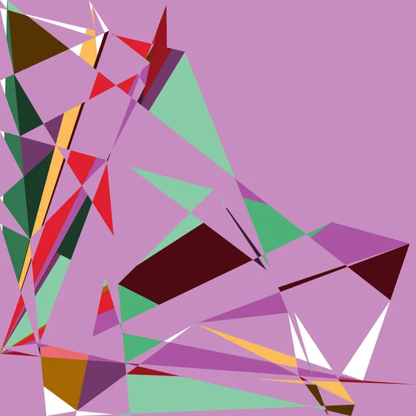 Geometrische Abstractie Generatieve Kunst Achtergrond Kunst Illustratie — Stockvector