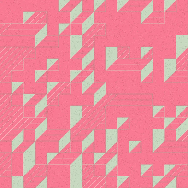 Edward Zajec 'in 1971' deki Il Cubo 'sunun uygulanması. Esasen 8 taştan oluşan bir Truchet fayans seti ve yerleştirme sanatı illüstrasyonu için kurallar