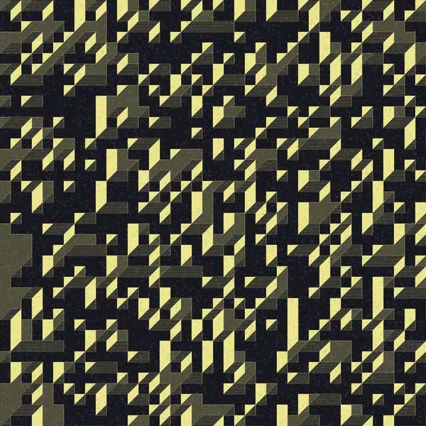 Edward Zajec 'in 1971' deki Il Cubo 'sunun uygulanması. Esasen 8 taştan oluşan bir Truchet fayans seti ve yerleştirme sanatı illüstrasyonu için kurallar