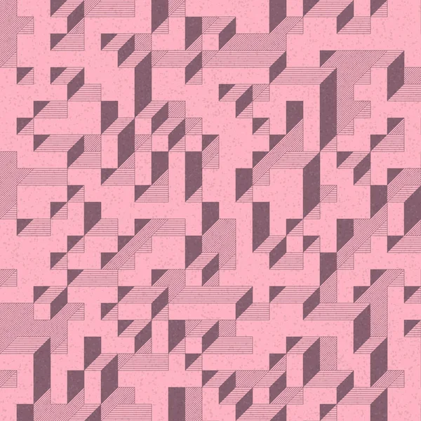 Edward Zajec 'in 1971' deki Il Cubo 'sunun uygulanması. Esasen 8 taştan oluşan bir Truchet fayans seti ve yerleştirme sanatı illüstrasyonu için kurallar