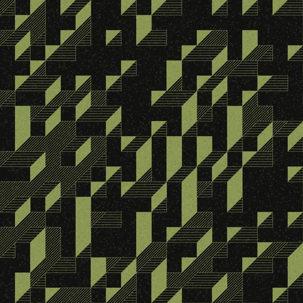 Edward Zajec 'in 1971' deki Il Cubo 'sunun uygulanması. Esasen 8 taştan oluşan bir Truchet fayans seti ve yerleştirme sanatı illüstrasyonu için kurallar