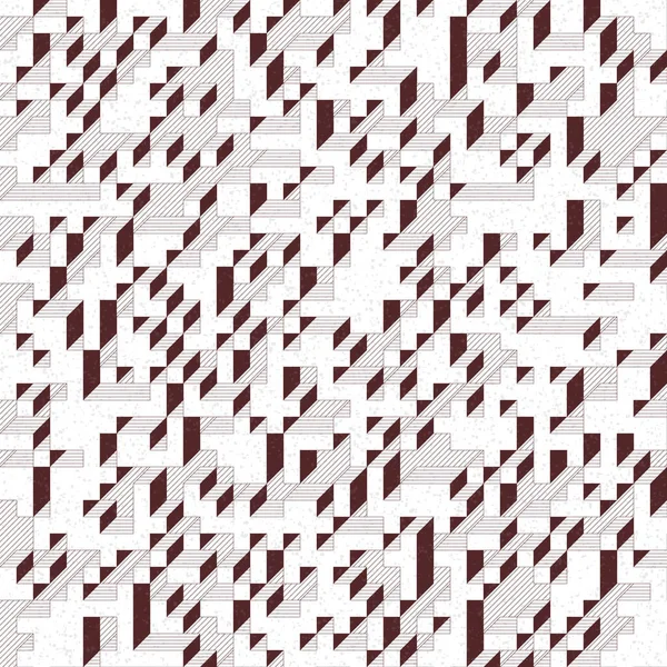 Edward Zajec 'in 1971' deki Il Cubo 'sunun uygulanması. Esasen 8 taştan oluşan bir Truchet fayans seti ve yerleştirme sanatı illüstrasyonu için kurallar