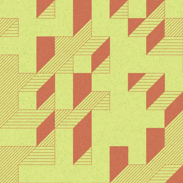 Edward Zajec 'in 1971' deki Il Cubo 'sunun uygulanması. Esasen 8 taştan oluşan bir Truchet fayans seti ve yerleştirme sanatı illüstrasyonu için kurallar