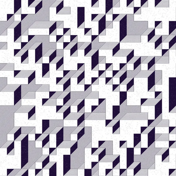 Edward Zajec 'in 1971' deki Il Cubo 'sunun uygulanması. Esasen 8 taştan oluşan bir Truchet fayans seti ve yerleştirme sanatı illüstrasyonu için kurallar