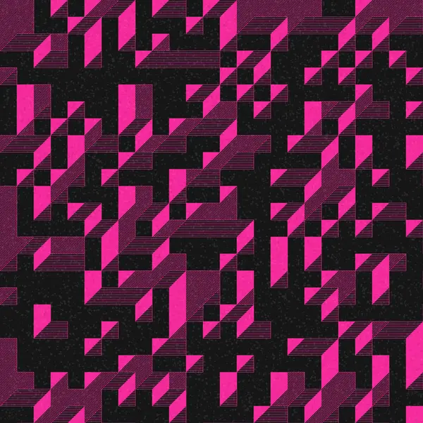 Edward Zajec 'in 1971' deki Il Cubo 'sunun uygulanması. Esasen 8 taştan oluşan bir Truchet fayans seti ve yerleştirme sanatı illüstrasyonu için kurallar